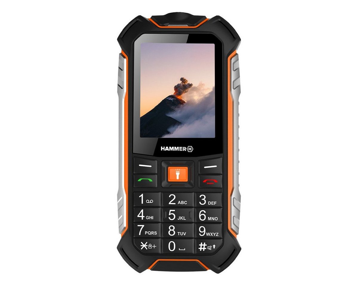 Hammer Boost Mobiltelefon LTE, 2,4 Display, 3500 mAh, 256 MB Schwarz-Orange Handy" von Hammer