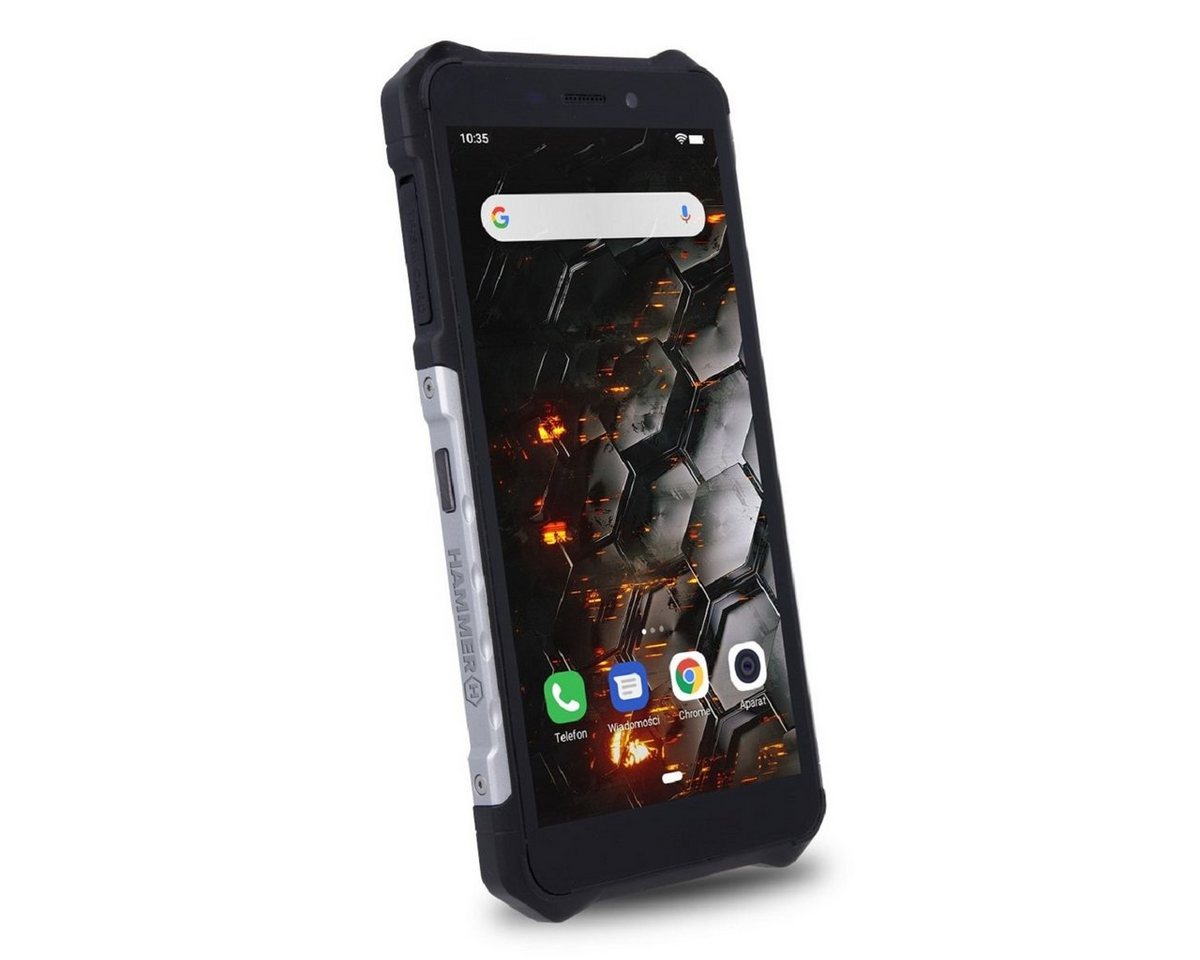 Hammer Iron 3 LTE Smartphone 5,5-Display, 5000 mAh Wasserdicht Schwarz-Silber Smartphone von Hammer