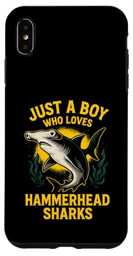 Boy Loves Hammerhead Shark Retro Herren Ocean Hülle für iPhone XS Max Boy Loves Hammerhead Shark Retro Herren Ocean Hülle für iPhone XS Max von Hammerhead Harmony - Surf's Up Shark Apparel