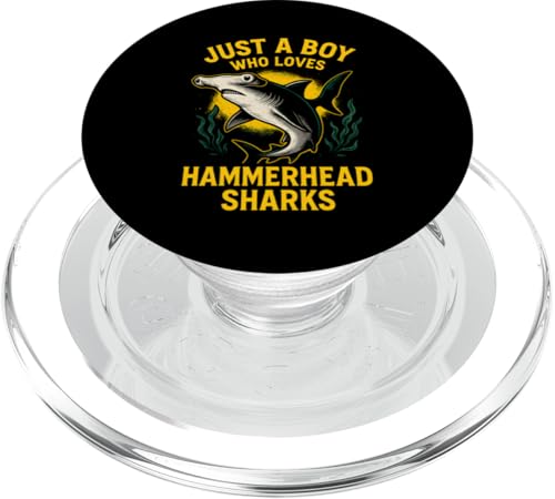 Boy Loves Hammerhead Shark Retro Herren Ocean PopSockets PopGrip für MagSafe Boy Loves Hammerhead Shark Retro Herren Ocean PopSockets PopGrip für MagSafe von Hammerhead Harmony - Surf's Up Shark Apparel