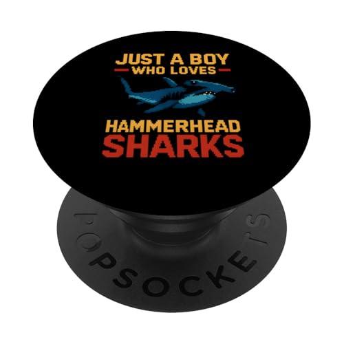 Boy Who Loves Hammerhead Sharks Up Cool Kids Ocean PopSockets Klebender PopGrip Boy Who Loves Hammerhead Sharks Up Cool Kids Ocean PopSockets Klebender PopGrip von Hammerhead Harmony - Surf's Up Shark Apparel