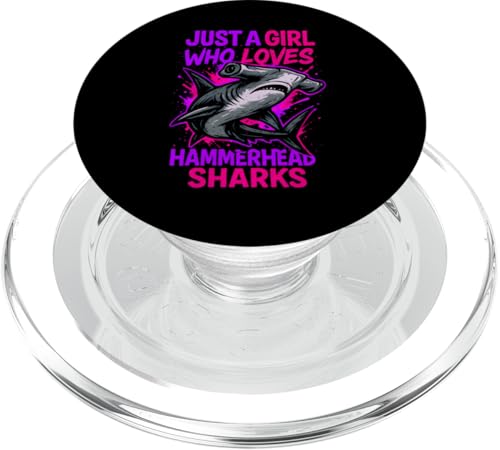 Girl Who Loves Hammerhead Shark Surf Shop Fun Damen Ocean PopSockets PopGrip für MagSafe von Hammerhead Harmony - Surf's Up Shark Apparel