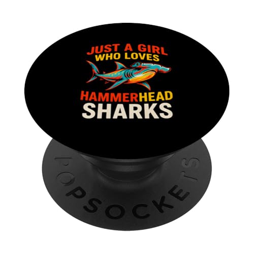 Girl Who Loves Hammerheads Vintage Damen Ocean Love PopSockets Klebender PopGrip Girl Who Loves Hammerheads Vintage Damen Ocean Love PopSockets Klebender PopGrip von Hammerhead Harmony - Surf's Up Shark Apparel