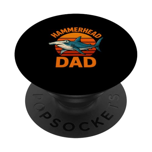 Hammerhead Dad Herren Ocean Surfs Up Retro Sunset Cool PopSockets Klebender PopGrip Hammerhead Dad Herren Ocean Surfs Up Retro Sunset Cool PopSockets Klebender PopGrip von Hammerhead Harmony - Surf's Up Shark Apparel