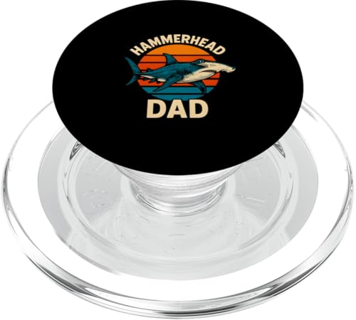 Hammerhead Dad Herren Ocean Surfs Up Retro Sunset Cool PopSockets PopGrip für MagSafe Hammerhead Dad Herren Ocean Surfs Up Retro Sunset Cool PopSockets PopGrip für MagSafe von Hammerhead Harmony - Surf's Up Shark Apparel