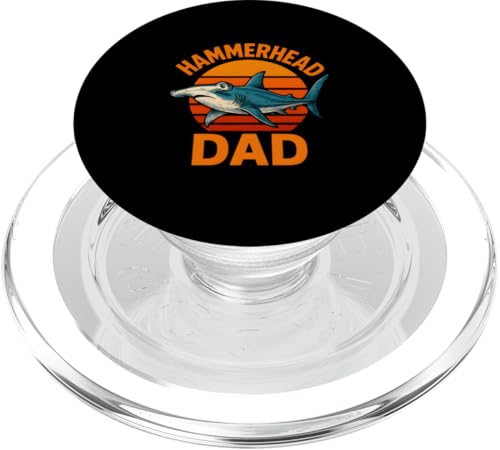 Hammerhead Dad Herren Ocean Surfs Up Retro Sunset Cool PopSockets PopGrip für MagSafe von Hammerhead Harmony - Surf's Up Shark Apparel
