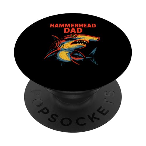 Hammerhead Dad Ocean surft hoch PopSockets Klebender PopGrip Hammerhead Dad Ocean surft hoch PopSockets Klebender PopGrip von Hammerhead Harmony - Surf's Up Shark Apparel