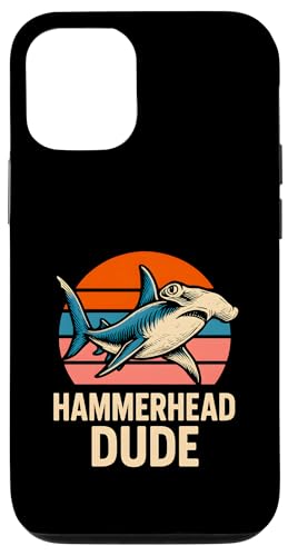 Hammerhead Dude Ocean Shark Vintage-Sonnenuntergang Hülle für iPhone 12/12 Pro von Hammerhead Harmony - Surf's Up Shark Apparel
