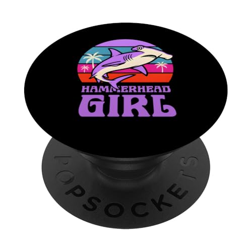 Hammerhead Girl Cute Damen Ocean Shark Surf PopSockets Klebender PopGrip Hammerhead Girl Cute Damen Ocean Shark Surf PopSockets Klebender PopGrip von Hammerhead Harmony - Surf's Up Shark Apparel