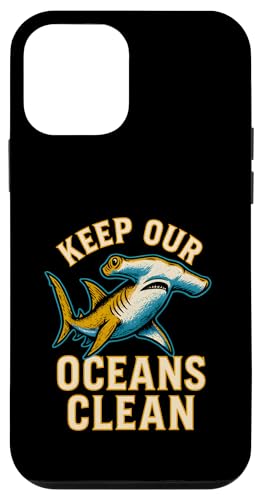 Hammerhead Keep Our Oceans Clean Vintage Herren Hai Hülle für iPhone 12 mini Hammerhead Keep Our Oceans Clean Vintage Herren Hai Hülle für iPhone 12 mini von Hammerhead Harmony - Surf's Up Shark Apparel