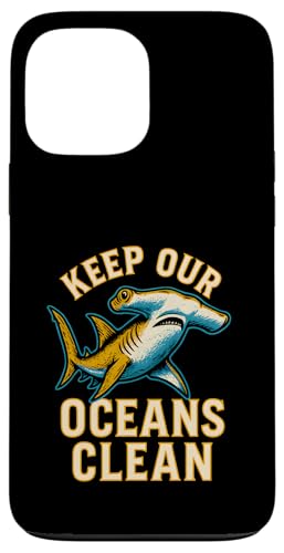 Hammerhead Keep Our Oceans Clean Vintage Herren Hai Hülle für iPhone 13 Pro Max Hammerhead Keep Our Oceans Clean Vintage Herren Hai Hülle für iPhone 13 Pro Max von Hammerhead Harmony - Surf's Up Shark Apparel