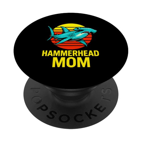 Hammerhead Mom Surfs Up Damen Ocean PopSockets Klebender PopGrip Hammerhead Mom Surfs Up Damen Ocean PopSockets Klebender PopGrip von Hammerhead Harmony - Surf's Up Shark Apparel