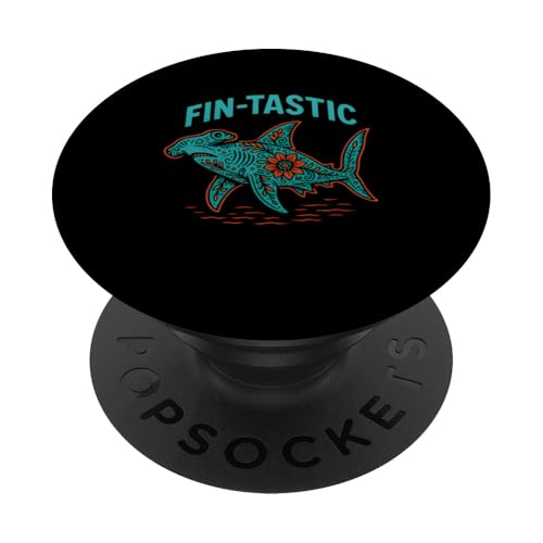 Hammerhead Shark Fin-tastic Surf's Up Kids Ocean PopSockets Klebender PopGrip Hammerhead Shark Fin-tastic Surf's Up Kids Ocean PopSockets Klebender PopGrip von Hammerhead Harmony - Surf's Up Shark Apparel
