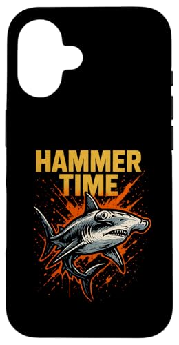 Hammerhead Shark Hammer Time Ocean Surf Hülle für iPhone 16 Hammerhead Shark Hammer Time Ocean Surf Hülle für iPhone 16 von Hammerhead Harmony - Surf's Up Shark Apparel