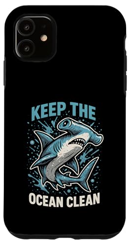 Hammerhead Shark Keep Ocean Clean Retro-Kinderstrand Hülle für iPhone 11 Hammerhead Shark Keep Ocean Clean Retro-Kinderstrand Hülle für iPhone 11 von Hammerhead Harmony - Surf's Up Shark Apparel
