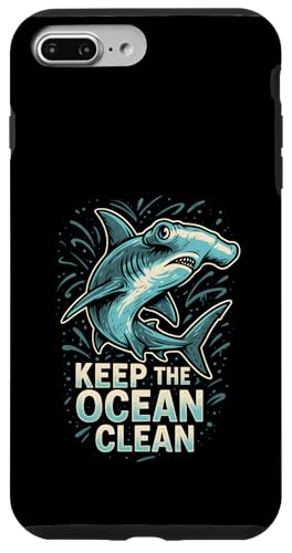 Hammerhead Shark Keep Ocean Clean Retro-Kinderstrand Hülle für iPhone 7 Plus/8 Plus von Hammerhead Harmony - Surf's Up Shark Apparel