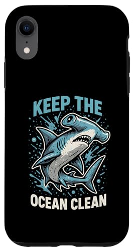 Hammerhead Shark Keep Ocean Clean Retro-Kinderstrand Hülle für iPhone XR Hammerhead Shark Keep Ocean Clean Retro-Kinderstrand Hülle für iPhone XR von Hammerhead Harmony - Surf's Up Shark Apparel