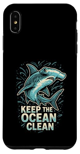 Hammerhead Shark Keep Ocean Clean Retro-Kinderstrand Hülle für iPhone XS Max Hammerhead Shark Keep Ocean Clean Retro-Kinderstrand Hülle für iPhone XS Max von Hammerhead Harmony - Surf's Up Shark Apparel