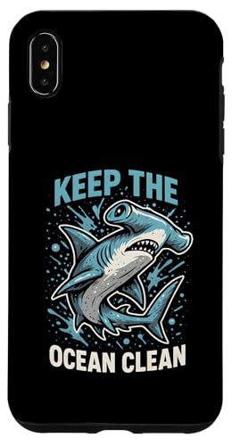 Hammerhead Shark Keep Ocean Clean Retro-Kinderstrand Hülle für iPhone XS Max Hammerhead Shark Keep Ocean Clean Retro-Kinderstrand Hülle für iPhone XS Max von Hammerhead Harmony - Surf's Up Shark Apparel