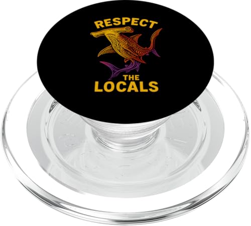 Hammerhead Shark Respektiere den lokalen Meereshai PopSockets PopGrip für MagSafe Hammerhead Shark Respektiere den lokalen Meereshai PopSockets PopGrip für MagSafe von Hammerhead Harmony - Surf's Up Shark Apparel