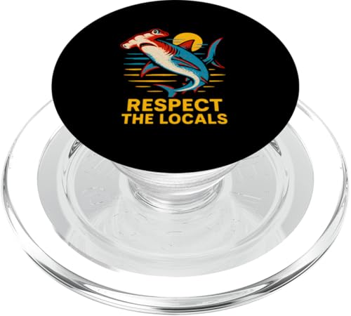 Hammerhead Shark Respektiert die Einheimischen: Vintage Ocean PopSockets PopGrip für MagSafe von Hammerhead Harmony - Surf's Up Shark Apparel