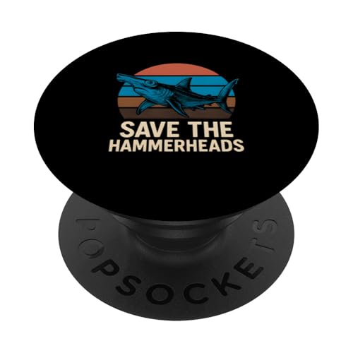 Hammerhead Shark Rettet die Hammerheads Retro Ocean für Jungen PopSockets Klebender PopGrip Hammerhead Shark Rettet die Hammerheads Retro Ocean für Jungen PopSockets Klebender PopGrip von Hammerhead Harmony - Surf's Up Shark Apparel
