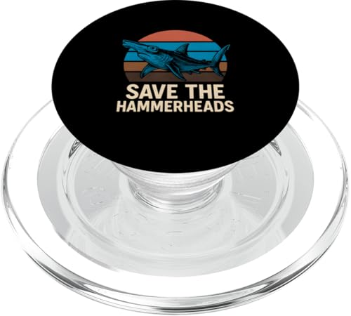 Hammerhead Shark Rettet die Hammerheads Retro Ocean für Jungen PopSockets PopGrip für MagSafe Hammerhead Shark Rettet die Hammerheads Retro Ocean für Jungen PopSockets PopGrip für MagSafe von Hammerhead Harmony - Surf's Up Shark Apparel