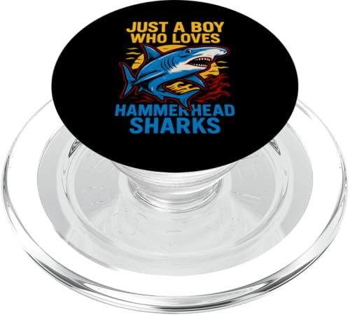 Junge, der Hammerhaie liebt, Shark, Meer, Spaß für Kinder PopSockets PopGrip für MagSafe Junge, der Hammerhaie liebt, Shark, Meer, Spaß für Kinder PopSockets PopGrip für MagSafe von Hammerhead Harmony - Surf's Up Shark Apparel