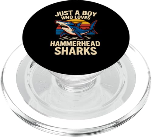 Junge, der Hammerhaie liebt, Shark, Meer, Spaß für Kinder PopSockets PopGrip für MagSafe Junge, der Hammerhaie liebt, Shark, Meer, Spaß für Kinder PopSockets PopGrip für MagSafe von Hammerhead Harmony - Surf's Up Shark Apparel