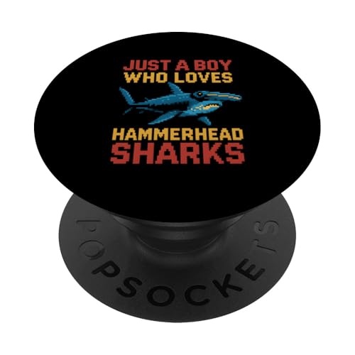 Junge liebt Hammerhaie surft den Ozean hinauf PopSockets Klebender PopGrip Junge liebt Hammerhaie surft den Ozean hinauf PopSockets Klebender PopGrip von Hammerhead Harmony - Surf's Up Shark Apparel