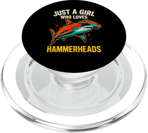Mädchen, das Hammerheads liebt, Vintage-Mädchen, Shark PopSockets PopGrip für MagSafe Mädchen, das Hammerheads liebt, Vintage-Mädchen, Shark PopSockets PopGrip für MagSafe von Hammerhead Harmony - Surf's Up Shark Apparel