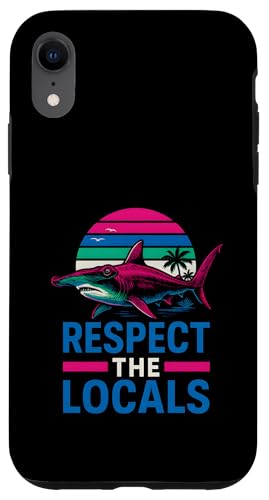 Respect the Locals Hammerhead Shark Vintage Herren Surf. Hülle für iPhone XR Respect the Locals Hammerhead Shark Vintage Herren Surf. Hülle für iPhone XR von Hammerhead Harmony - Surf's Up Shark Apparel