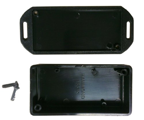 Hammond Electronics 1551KFLBK Euro-Gehaeuse 80 x 40 x 20 ABS Schwarz, 3 Stück von Hammond Manufacturing