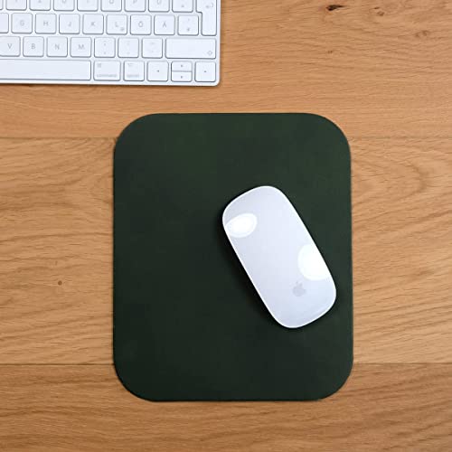 Hamosons â€“ Hochwertiges Mousepad/Mauspad aus Büffel-Leder, Oliv-Grün, Modell 26304 von Hamosons