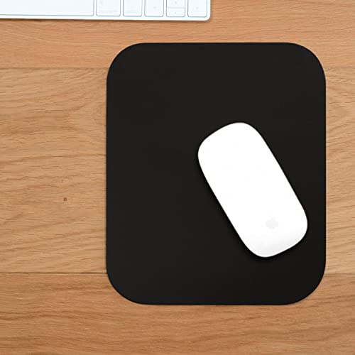 Hamosons â€“ Hochwertiges Mousepad/Mauspad aus Büffel-Leder, Schwarz, Modell 26304 von Hamosons