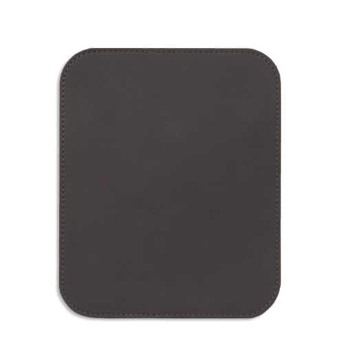 Hochwertiges Mousepad, Mauspad aus echtem Leder, Wasserabweisend, Glatte Oberfläche, Modell 26306 (Coffee-Braun) von Hamosons