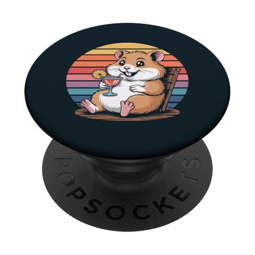 Cocktail Hamster Trinkhamster PopSockets Klebender PopGrip Cocktail Hamster Trinkhamster PopSockets Klebender PopGrip von Hamster Lover Gifts & Tees