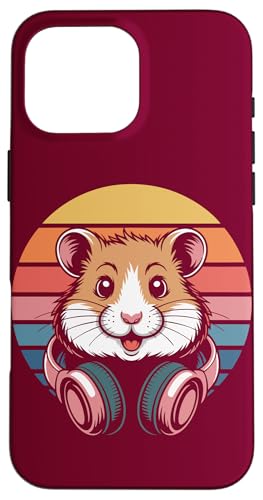 Hamster Kopfhörer DJ Hamster Hülle für iPhone 16 Pro Max Hamster Kopfhörer DJ Hamster Hülle für iPhone 16 Pro Max von Hamster Lover Gifts & Tees