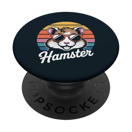 Retro Hamster Sonnenbrille Hamster PopSockets Klebender PopGrip Retro Hamster Sonnenbrille Hamster PopSockets Klebender PopGrip von Hamster Lover Gifts & Tees