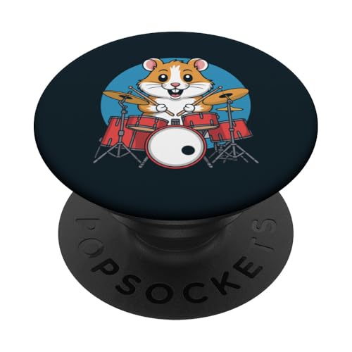 Trommelhamster Schlagzeuger Hamster PopSockets Klebender PopGrip Trommelhamster Schlagzeuger Hamster PopSockets Klebender PopGrip von Hamster Lover Gifts & Tees