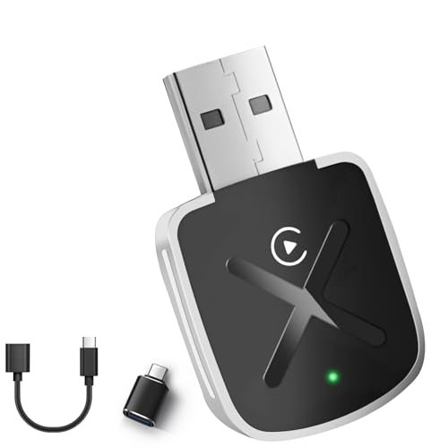 Wireless CarPlay Adapter, 2025 Upgrade Kabelloser CarPlay-Adapter für iPhone, USB CarPlay-Dongle mit USB A/C, Kabelloser Dongle-Konverter Kompatibel mit Apple iOS 10+ und 800+ Modelle Wireless CarPlay Adapter, 2025 Upgrade Kabelloser CarPlay-Adapter für iPhone, USB CarPlay-Dongle mit USB A/C, Kabelloser Dongle-Konverter Kompatibel mit Apple iOS 10+ und 800+ Modelle von Hamsuwei