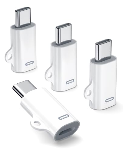 Für den Blitz an USB C -Adapter, das für das Telefon kompatibel ist 15/15 Pro/15 Pro Max/15 Plus, iPad Air, Sumsung, Google - Lade- und Datenübertragung, Typ C Ladeanschlusskabel (4 Pack -White) von HanCenDa