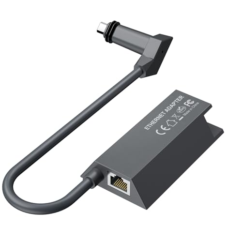Starlink-Ethernet-Adapter für Starlink Rectangle Dish Satellite Internet V2, Starlink auf RJ45 Gigabit-Ethernet-Adapter, schnelle und stabile Netzwerkverbindung für Starlink Actated Gen 2, schwarz von HanCenDa