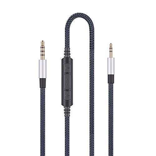 3,5 mm auf 2,5 mm Stecker, Audio-kabel, kompatibel mit Bose oe2, oe2i, AE2, QC35 Kopfh枚rer, Fernbedienung Lautst盲rkeregler und Inline-Mikrofonkabel, kompatibel mit Samsung Galaxy Huawei Android von HanSnby