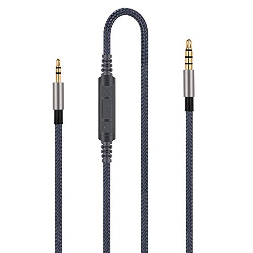 Audiokabel-Ersatz – kompatibel mit AKG N60 N60NC Y45BT Y50 Y50BT Y40 Y55 K845BT K840KL Kopfhörer und Samsung Galaxy Huawei Android mit integriertem Mikrofon und Lautstärkeregler Audiokabel-Ersatz – kompatibel mit AKG N60 N60NC Y45BT Y50 Y50BT Y40 Y55 K845BT K840KL Kopfhörer und Samsung Galaxy Huawei Android mit integriertem Mikrofon und Lautstärkeregler von HanSnby