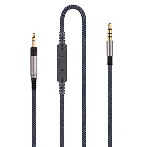 Audiokabel-Ersatz – kompatibel mit Sennheiser HD6 Mix, HD 7 DJ, HD 8 DJ-Kopfhörern und Samsung Galaxy Huawei Android mit Inline-Mikrofon und Lautstärkeregler Audiokabel-Ersatz – kompatibel mit Sennheiser HD6 Mix, HD 7 DJ, HD 8 DJ-Kopfhörern und Samsung Galaxy Huawei Android mit Inline-Mikrofon und Lautstärkeregler von HanSnby