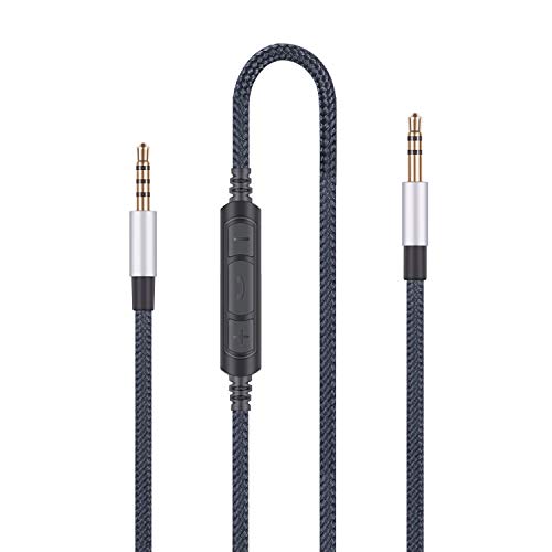 HanSnby Audio-Ersatzkabel, kompatibel mit Sony MDR1000X, MDRXB650BT, MDR-XB950BT, WH1000XM3, WH1000XM2 Kopfhörer und kompatibel mit Samsung Android mit Mikrofon Fernbedienung und Lautstärkeregler von HanSnby