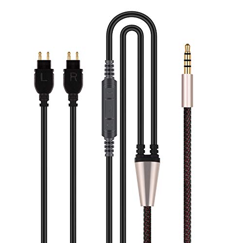 HanSnby Audiokabel- 鈥� kompatibel mit Sennheiser HD525 HD545 HD565 HD580 HD600 HD650 Kopfh枚rer und kompatibel mit Samsung Galaxy Huawei Android mit integriertem Mikrofon und Lautst盲rkeregler von HanSnby