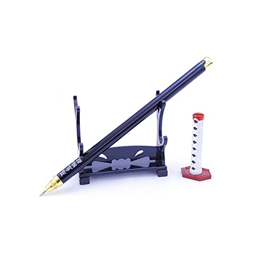 Hanaiette 1 x Demon Slayer Gel-Stift, Waffenmodell für Geschenk, Sammlung, Schreiben mit Stift-Nachfüll-Schwertständer (Tomioka Giyuu) von Hanaiette