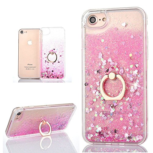 Hancda Handyhülle für iPhone SE 2022 / iPhone SE 2020 / iPhone 8 / iPhone 7 Hülle Case Schutzhülle Glitzer Flüssig Durchsichtig Hart Silikon Cover mit Ring Ständer Fingerhalterung,Rosa Hancda Handyhülle für iPhone SE 2022 / iPhone SE 2020 / iPhone 8 / iPhone 7 Hülle Case Schutzhülle Glitzer Flüssig Durchsichtig Hart Silikon Cover mit Ring Ständer Fingerhalterung,Rosa von Hancda